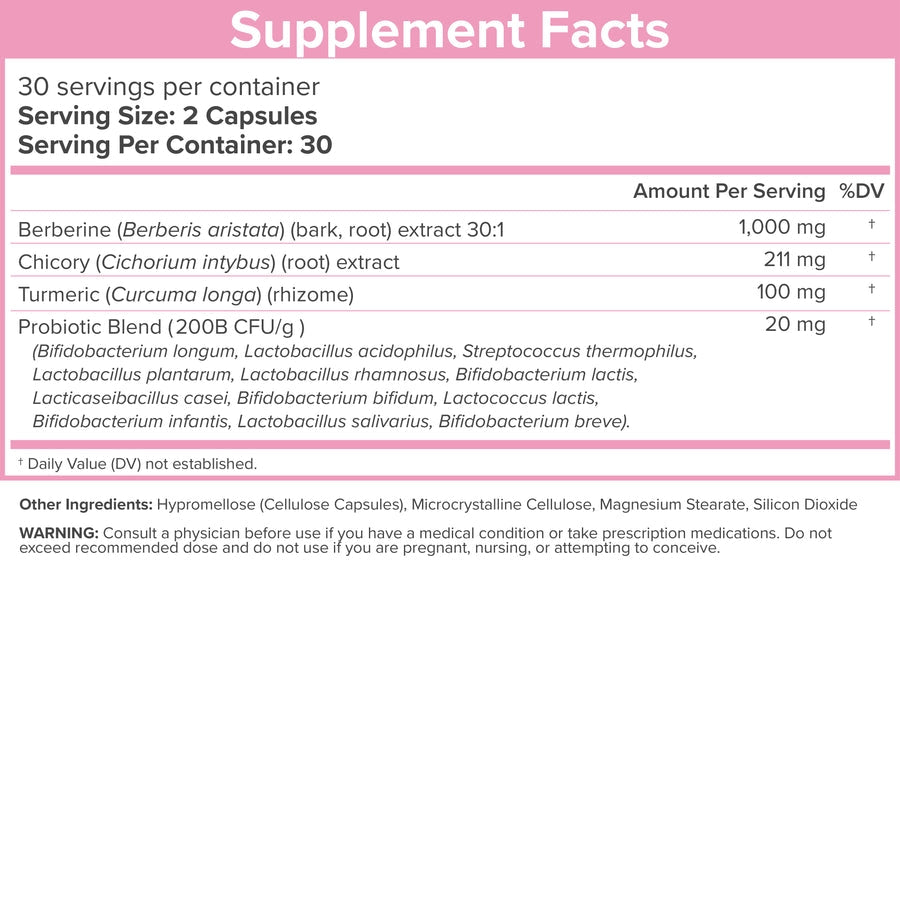 NLP-1 Natural Probiotic Supplement (30 Servings) - Digestion & Gut Health Support - Berberine & Probiotics - Non GMO, Gluten Free & Dairy Free - Beauty & Body Care