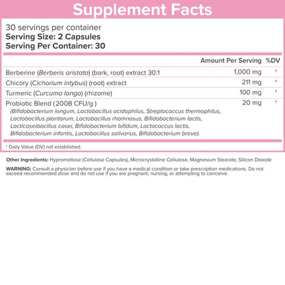 NLP-1 Natural Probiotic Supplement (30 Servings) - Digestion & Gut Health Support - Berberine & Probiotics - Non GMO, Gluten Free & Dairy Free - Beauty & Body Care